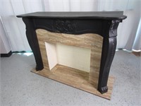 Wood & Tile, Decorative Faux Fireplace & Mantle