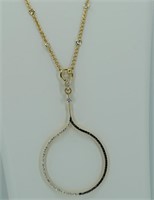 18kt yellow gold cut out circle pendent