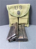 (2) M1 Carbine 10-Round Clips (Empty) in Case