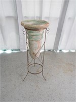 Planter Stand with Pottery Pot