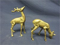 Lot of 2 Brass Deer Figures