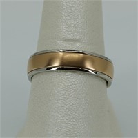 Gentlemen's 18kt rose gold and white gold band