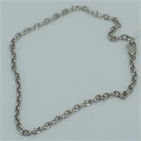10" platinum 3mm solid cable chain for anklet