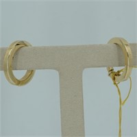 14Kt yellow gold non pierced hoops (hollow)