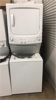 White GE Stack Washer Dryer W2B