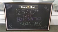 BOARS HEAD CHALK BOARD