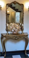 French Style Entrance Hall Table and Mirror