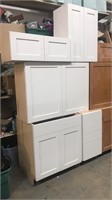 7 White Cabinets w Soft Closing Drawers W1B