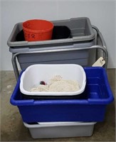 MEAT TUBS & ALUMINUM STAND FOR TUBS
