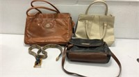 Three Vintage Purses & Belt K8B