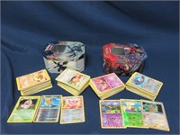 Large Lot of Pokemon Cards Unsorted with Tins