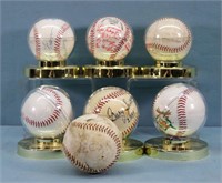 (6) Autographed Baseballs