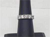 .925 Sterling Silver CZ Band