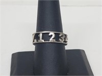 .925 Sterling Silver "Mathematical" Band