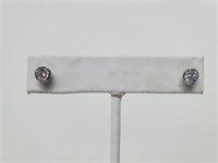 .925 Sterling Silver Clear Stone Studs