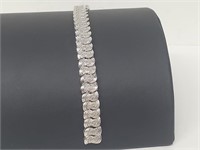 .925 Sterling Silver Diamond Bracelet