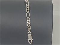 .925 Sterling Silver Figaro Bracelet