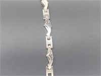 .925 Sterling Silver Dolphin Bracelet