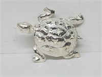 .925 Sterling Silver Turtle Brooch
