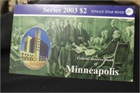 2003 Minneapolis $2 Bank Note
