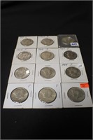 Lot of 12 1964 P&D Kennedy Silver Half Dollars