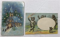 1 "Hold To Light" & 1 "Look Thro" Postcards