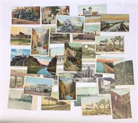 Approx 30 Various StatesRailroad Post Cards
