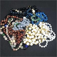 Glass & Stone Beaded Necklaces