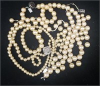 Old Pearls Sterling Marvella & Japan Clasps. All