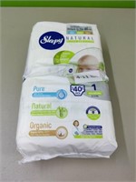 Sleepy Natural Diapers size 1 Newborn. 40pk