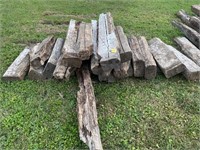 18 hand hewn wood beams 3-4' in length