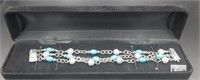 Ezpo Sterling Silver .925 3 Chain Bracelet