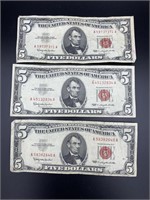 3x The Bid $5 Red Seal Notes