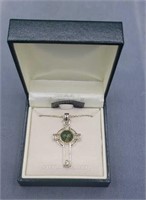 Ireland Sterling Silver .925 Clover And Cross