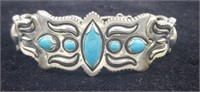 Cody Santa Fe Sterling Turquoise Bracelet 53.5 G