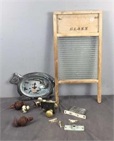 Vintage Washboard, Door Knobs And More