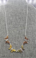 Baltic Amber Poland .925 Sterling Butterfly