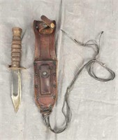 Vintage Milpar Knife With Sheath