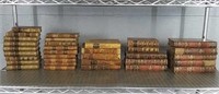 33x The Bid 1800's Books - Many Leather Bound