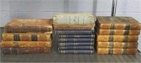 17x The Bid 1800's Books - Some Leather Bound