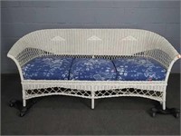 Wicker Couch With Cushions