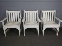 3x The Bid Poly-wood Heavy Duty Resin Chairs