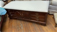 Lane cedar chest w/ padded seat top & key