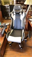 Black & white leather office chair