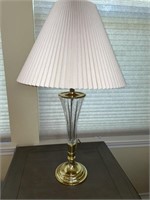 Elegant Glass & Brass Colored Table Lamp