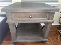 Green/gray Wooden End Table