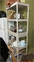Tall poly storage shelving -contents separate