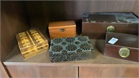 Lot of 5 small wooden boxes