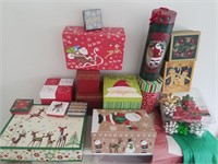 Lot Christmas Decorative Boxes Bows@tissue