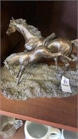 Bronze horse statue “Foaling by Lanford Monroe”